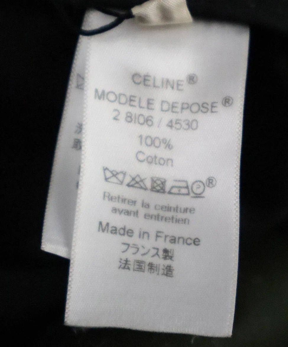Celine Hunter Green Cotton Coat sz 2