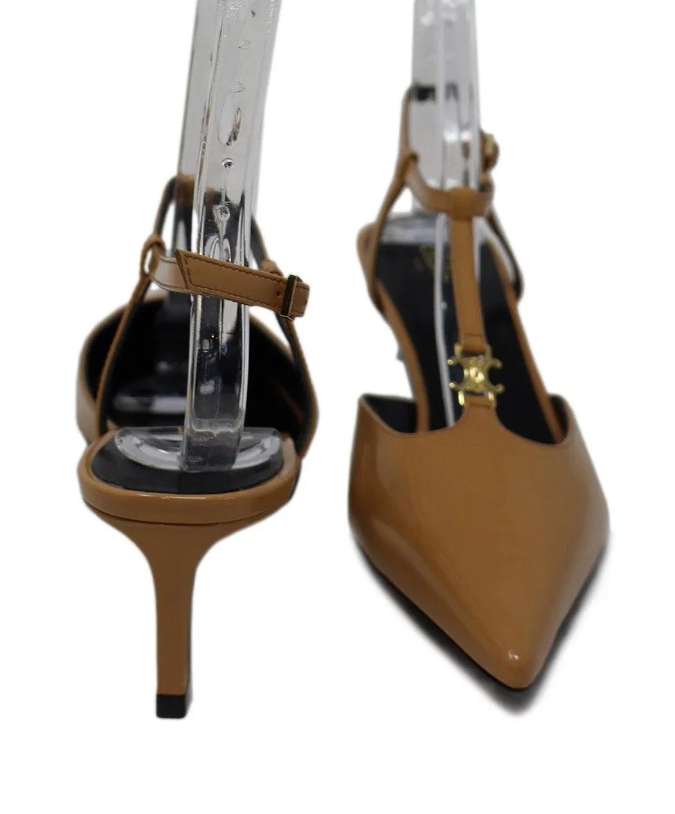 Celine Tan Patent Leather Heels sz 5.5