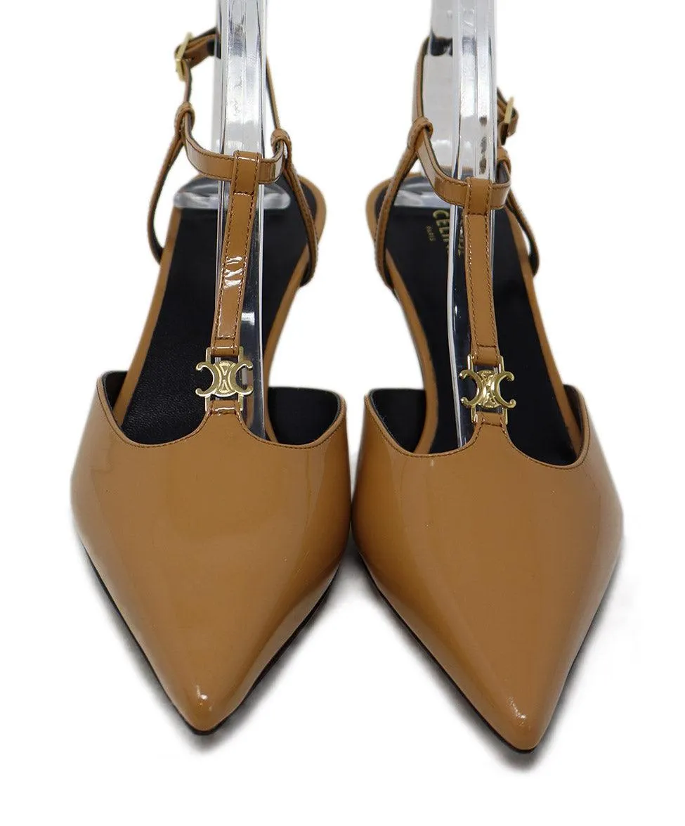 Celine Tan Patent Leather Heels sz 5.5