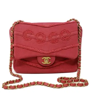 Chanel Pink Denim Coco Flap Bag Crossbody