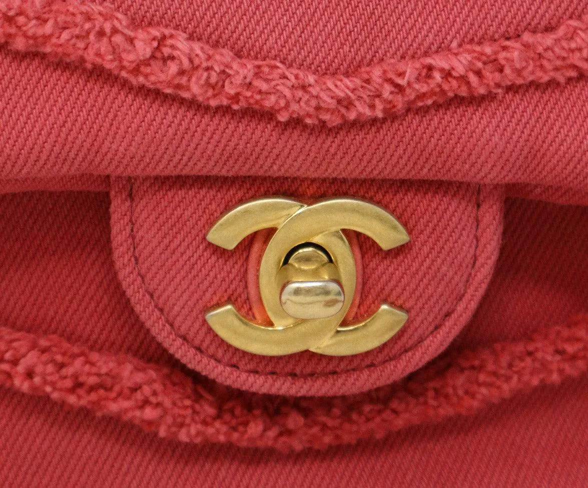 Chanel Pink Denim Coco Flap Bag Crossbody
