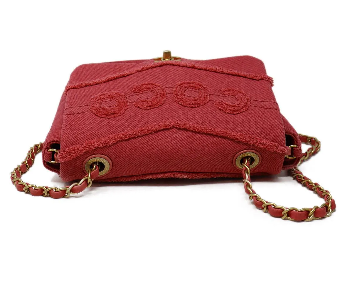 Chanel Pink Denim Coco Flap Bag Crossbody