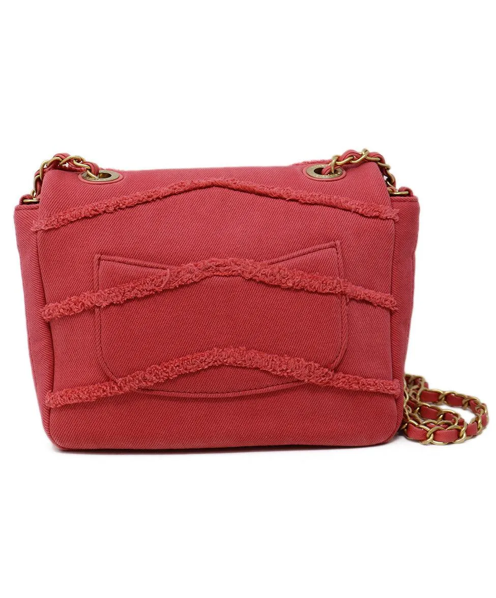 Chanel Pink Denim Coco Flap Bag Crossbody