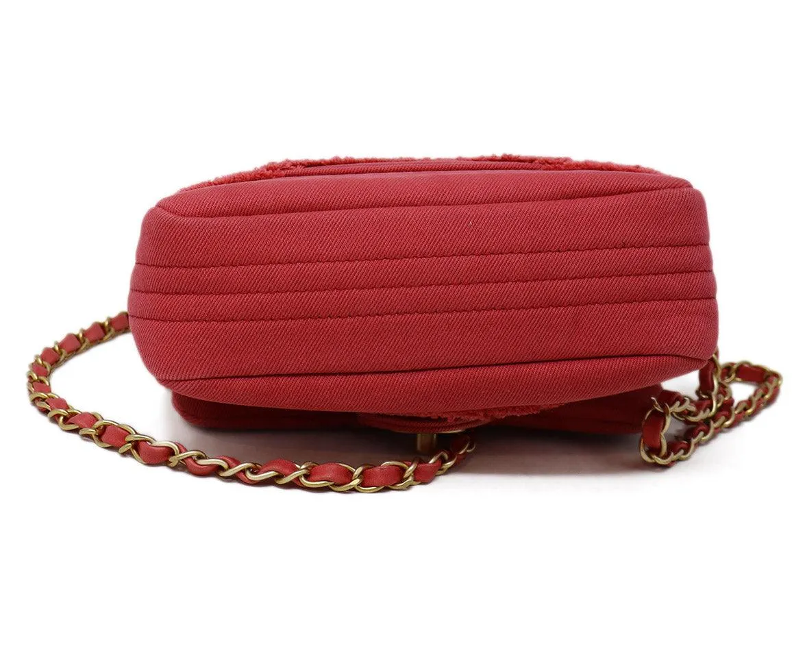 Chanel Pink Denim Coco Flap Bag Crossbody