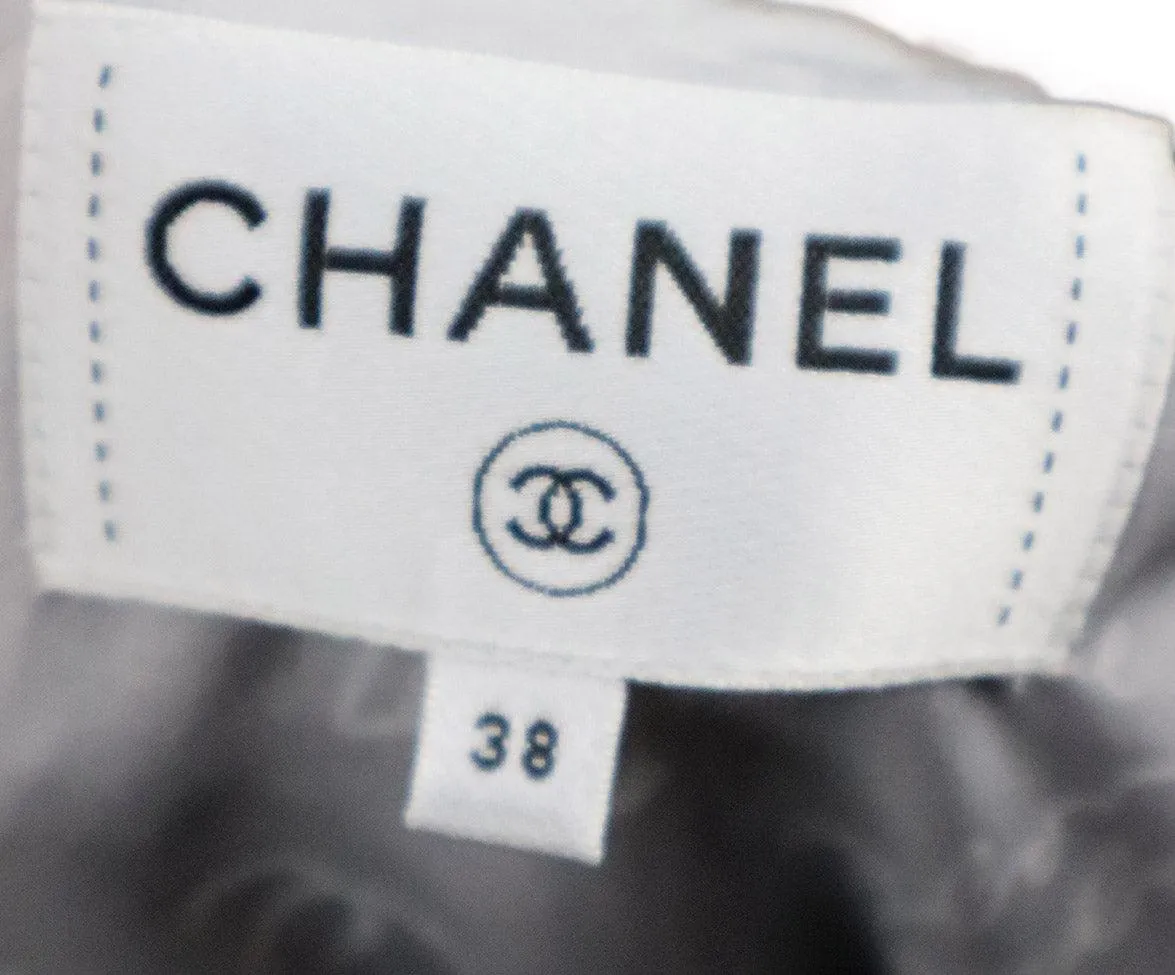 Chanel Silver Sequin Dress sz 2