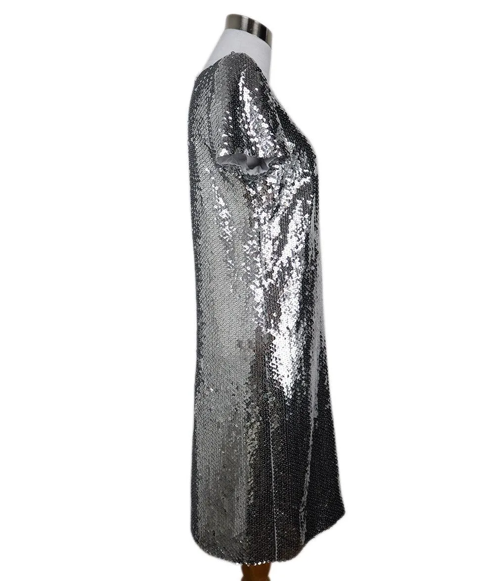 Chanel Silver Sequin Dress sz 2