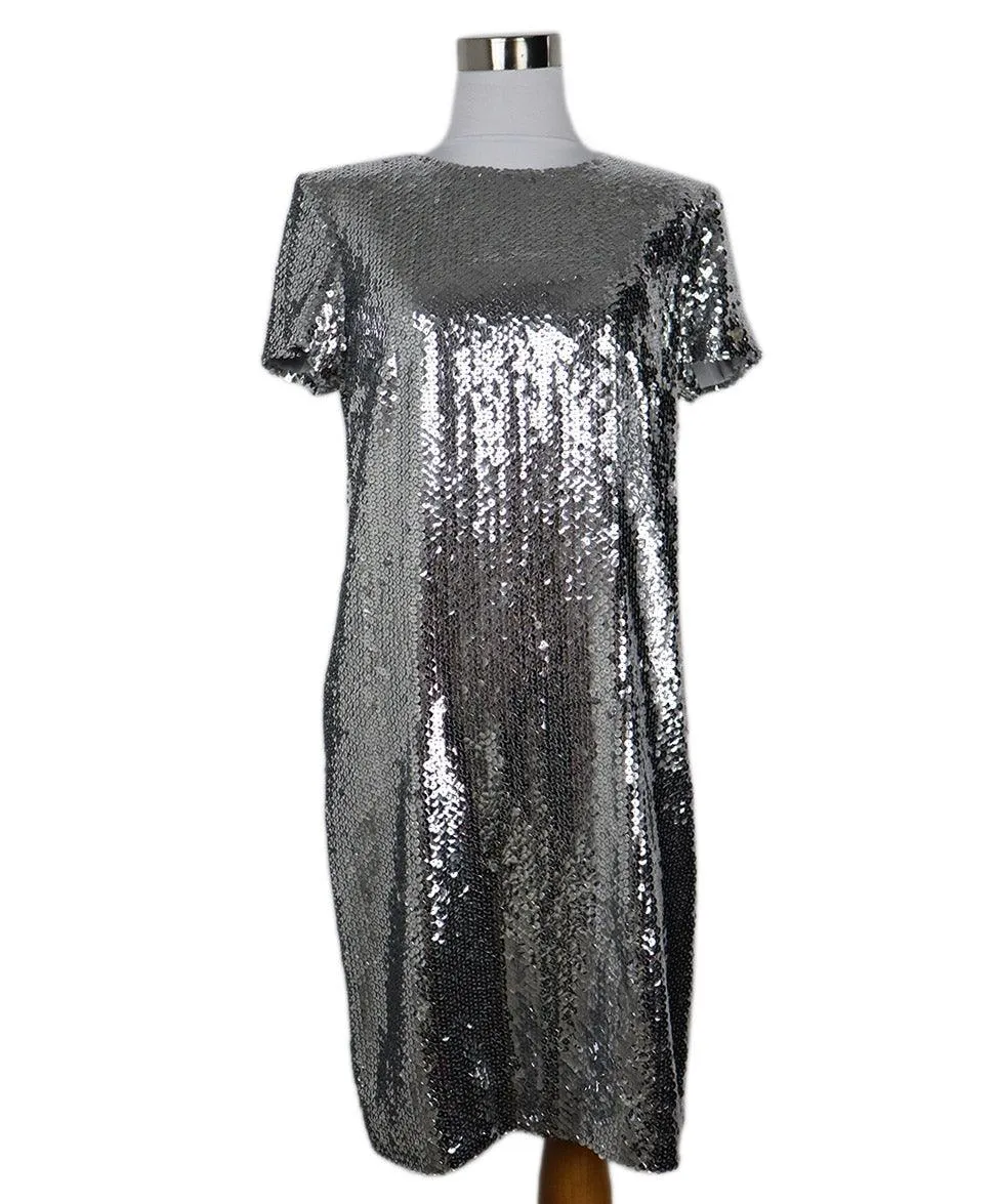 Chanel Silver Sequin Dress sz 2