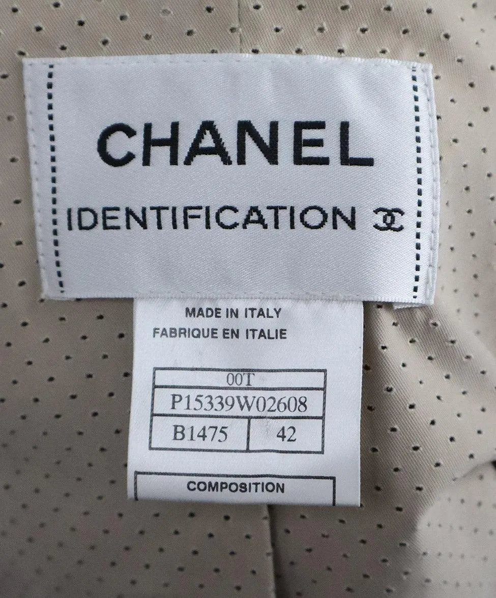 Chanel Tan Cotton Jacket sz 8