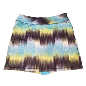 Chase54 Blue, Black, Yellow & White Streak Women's Golf Skort Size S
