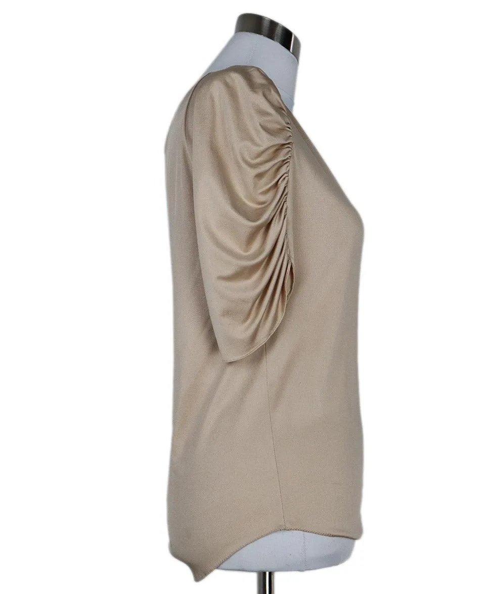 Chloe Nude Silk Longsleeve Top sz 4