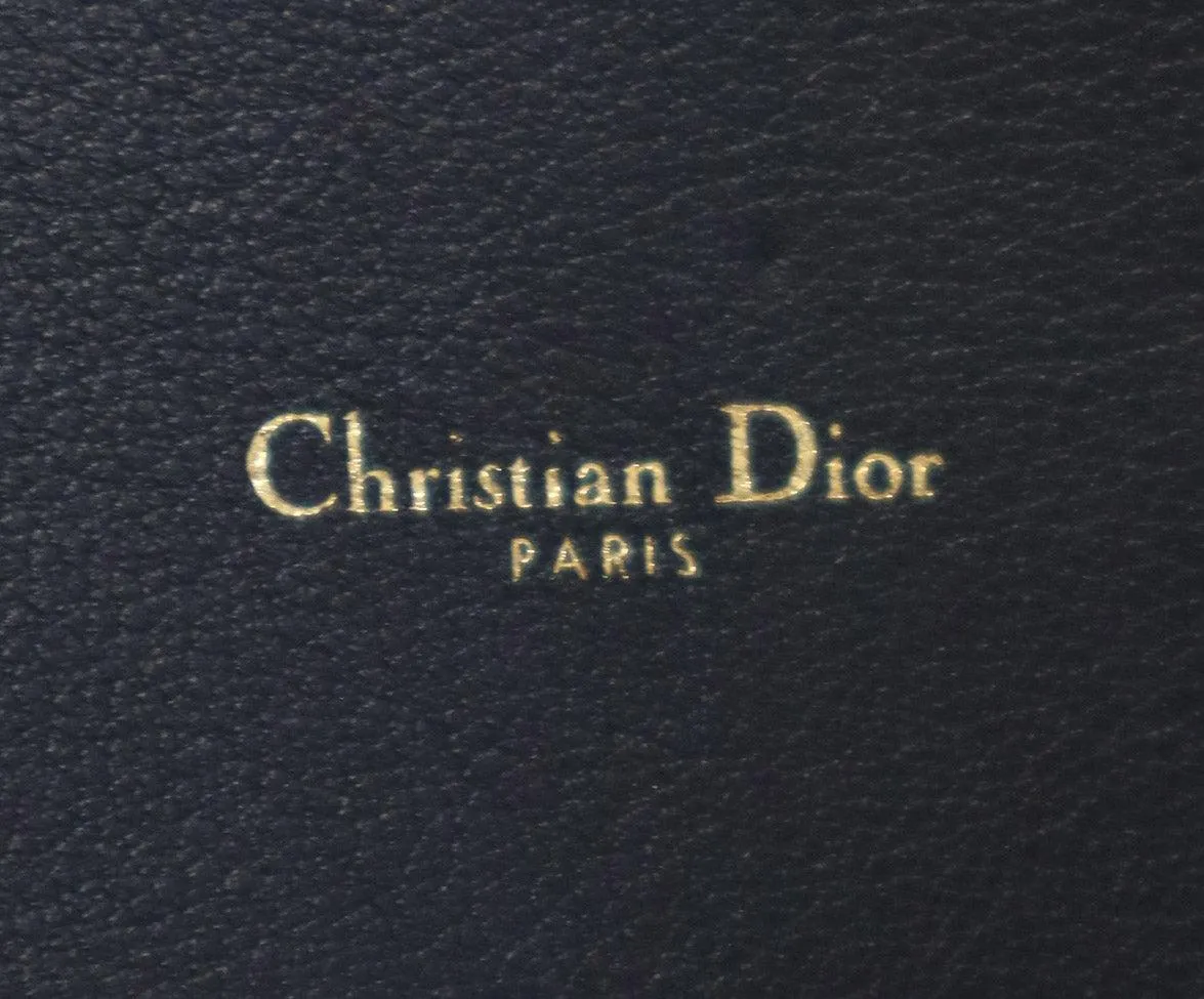 Christian Dior Black Leather Diorquake Belt