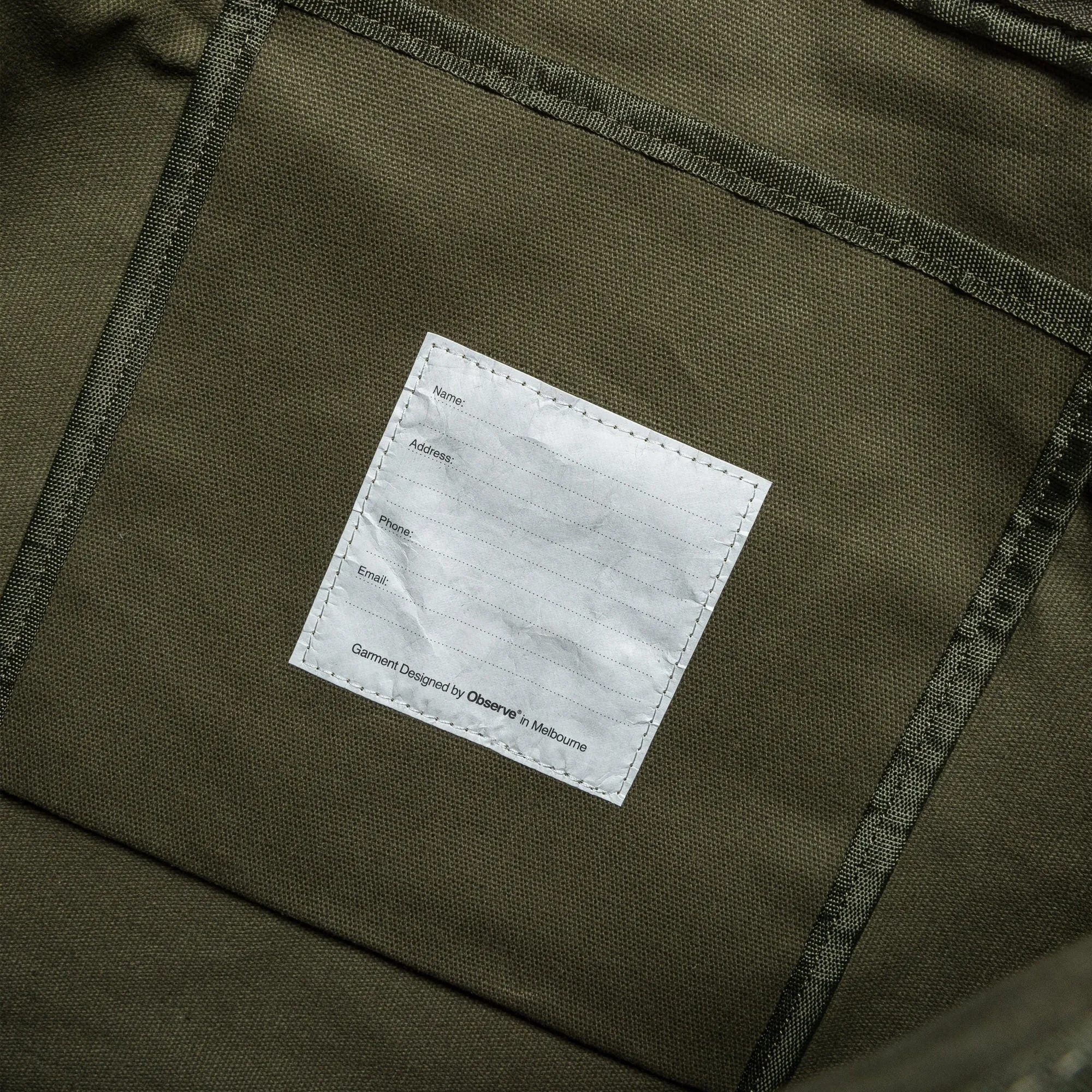Classic Logo PVC Tote Bag - Army Green