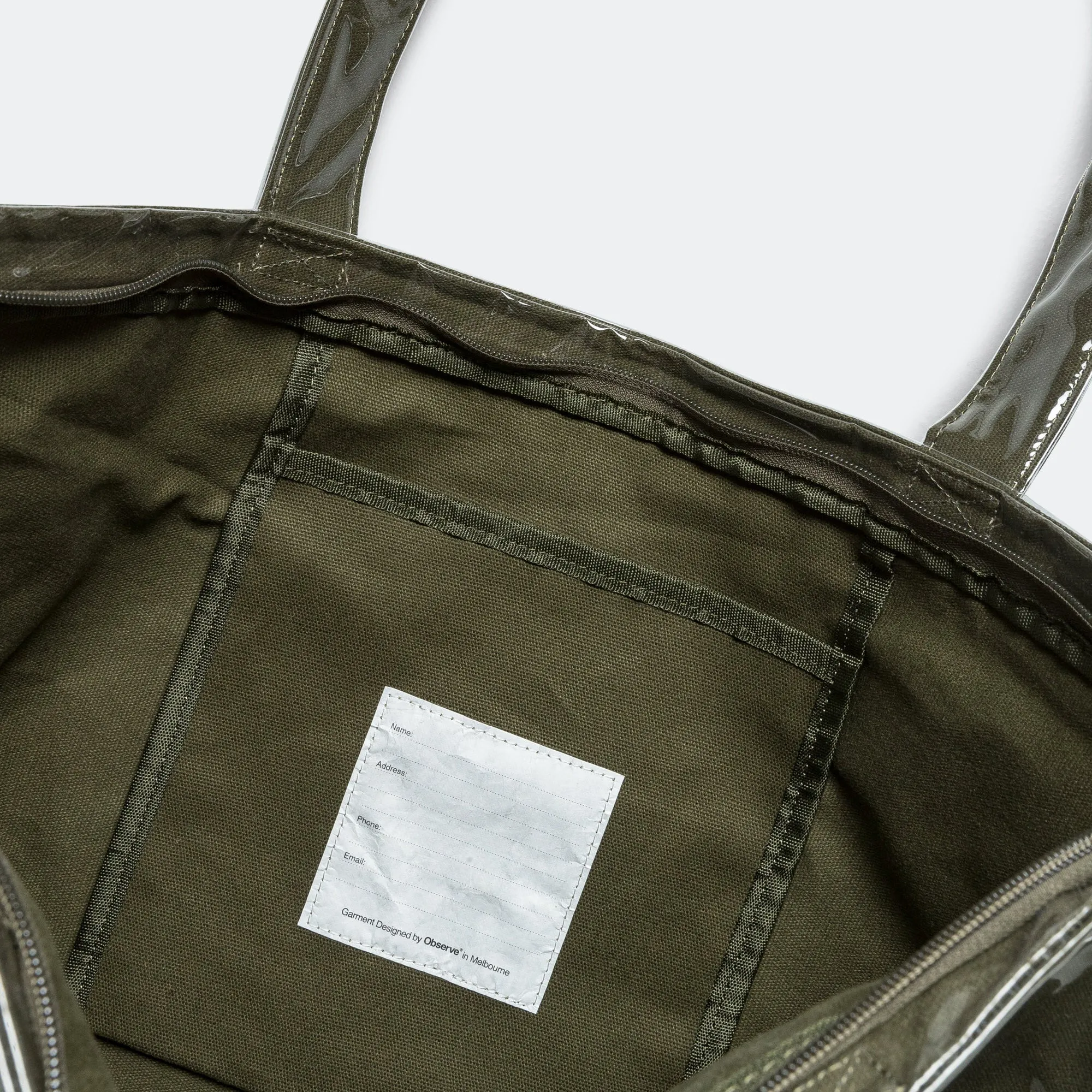 Classic Logo PVC Tote Bag - Army Green