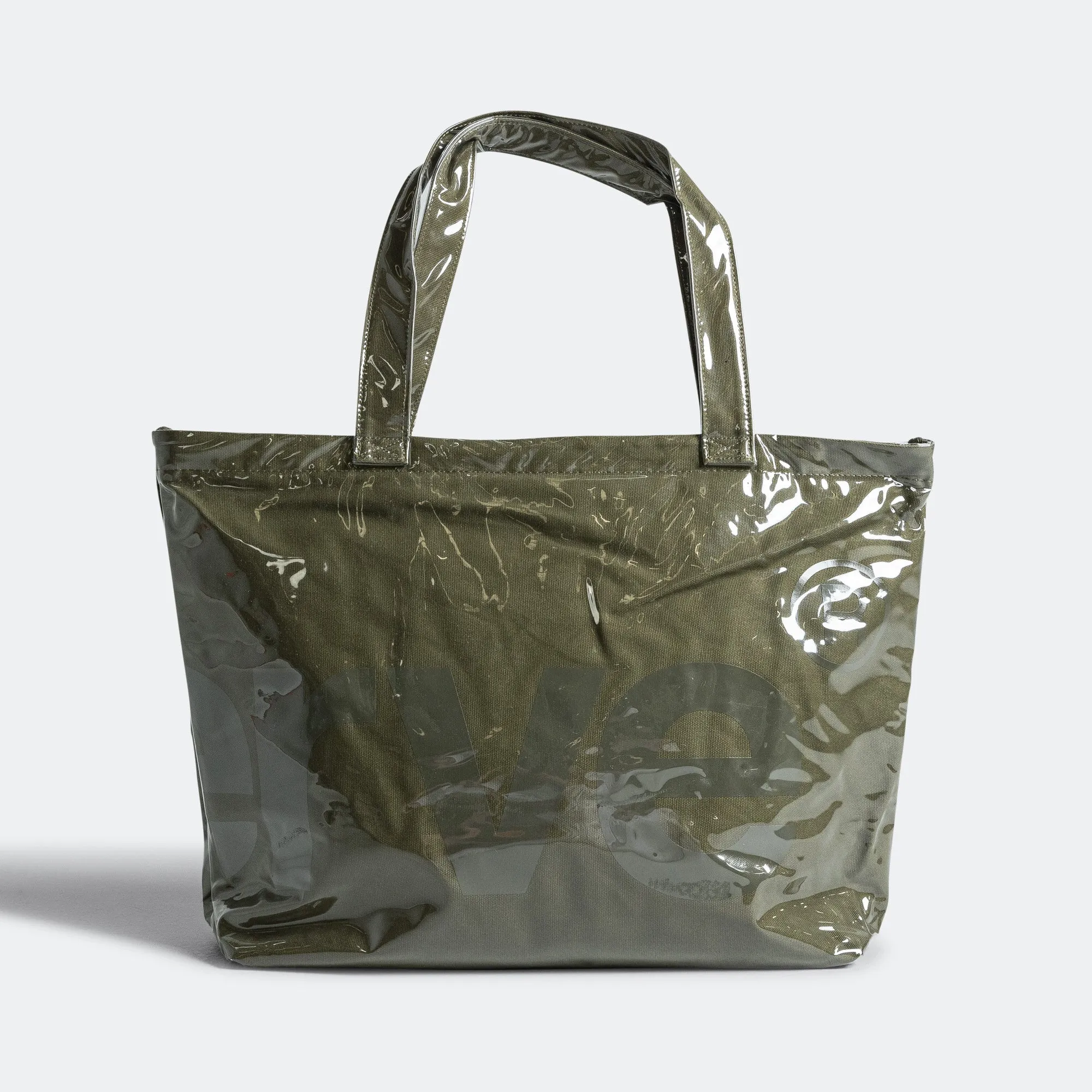 Classic Logo PVC Tote Bag - Army Green
