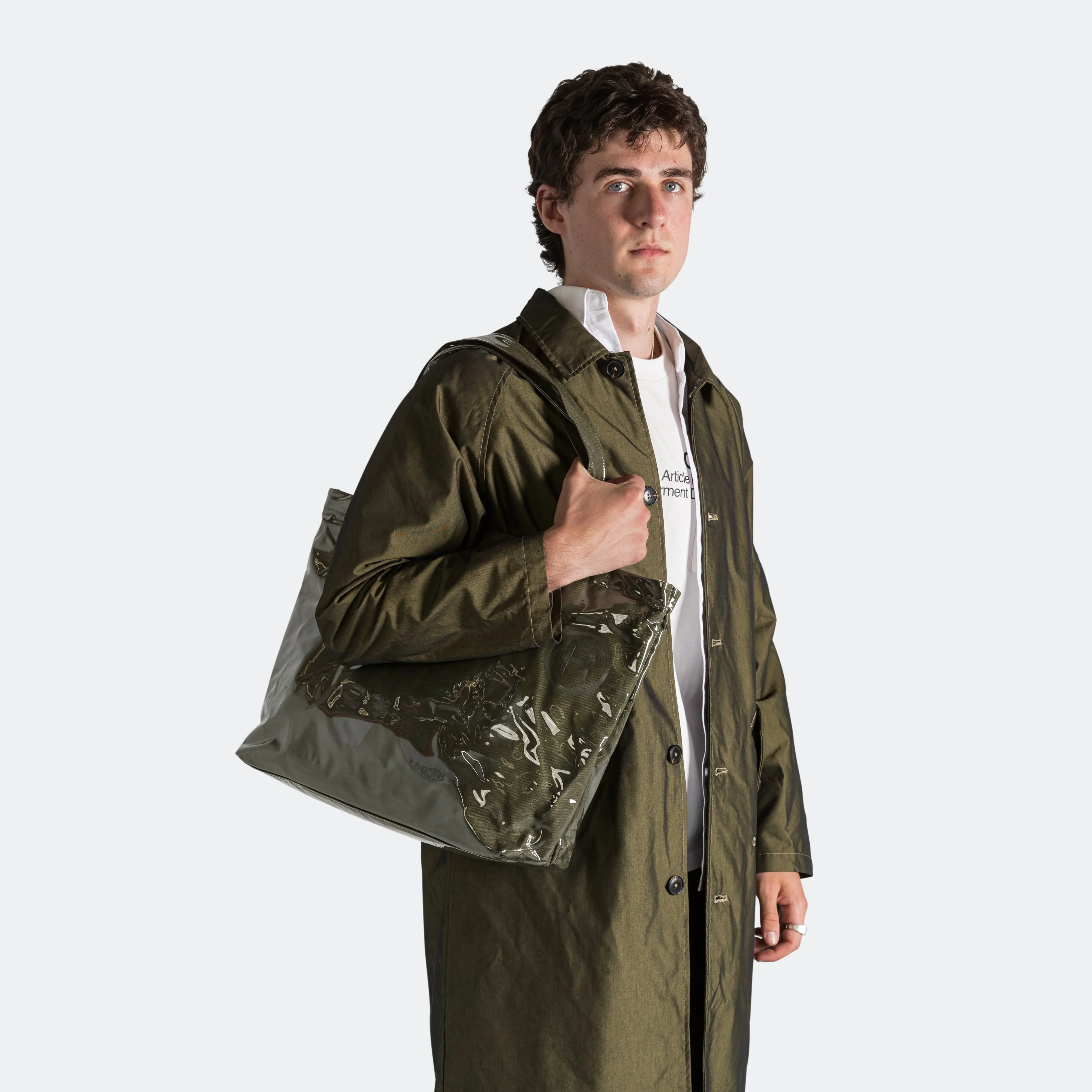 Classic Logo PVC Tote Bag - Army Green