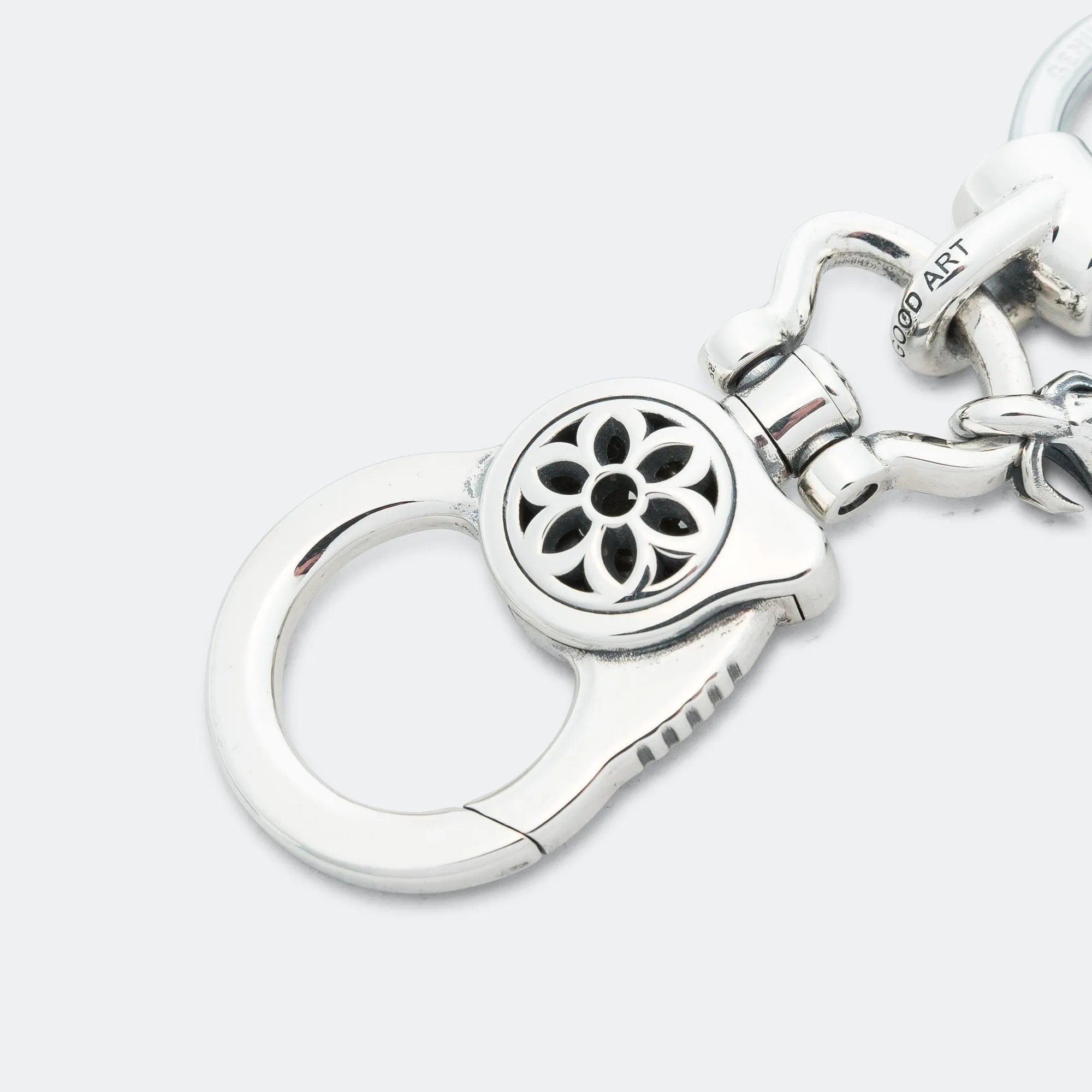 Clip 8 Keychain - A - 925 Silver