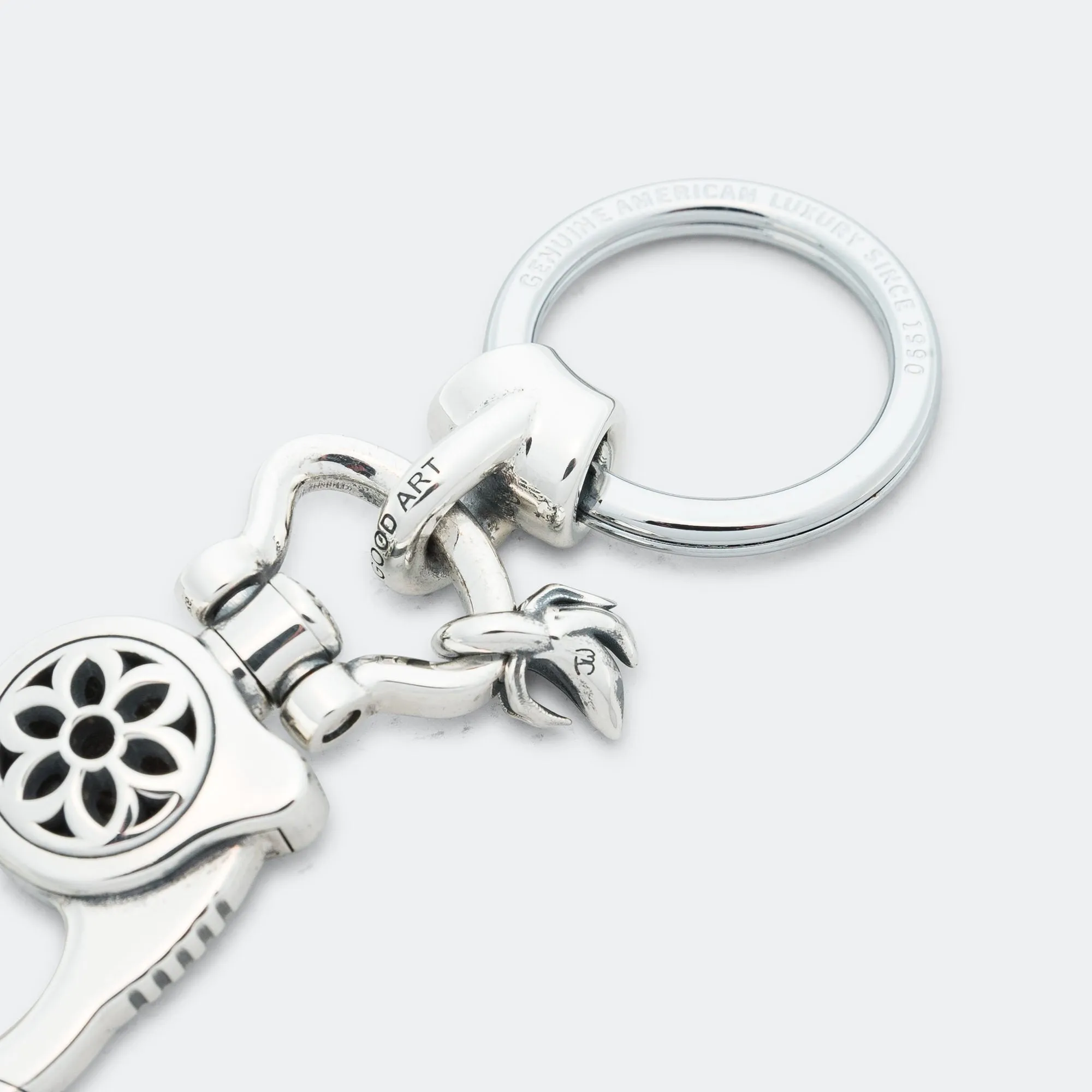 Clip 8 Keychain - A - 925 Silver