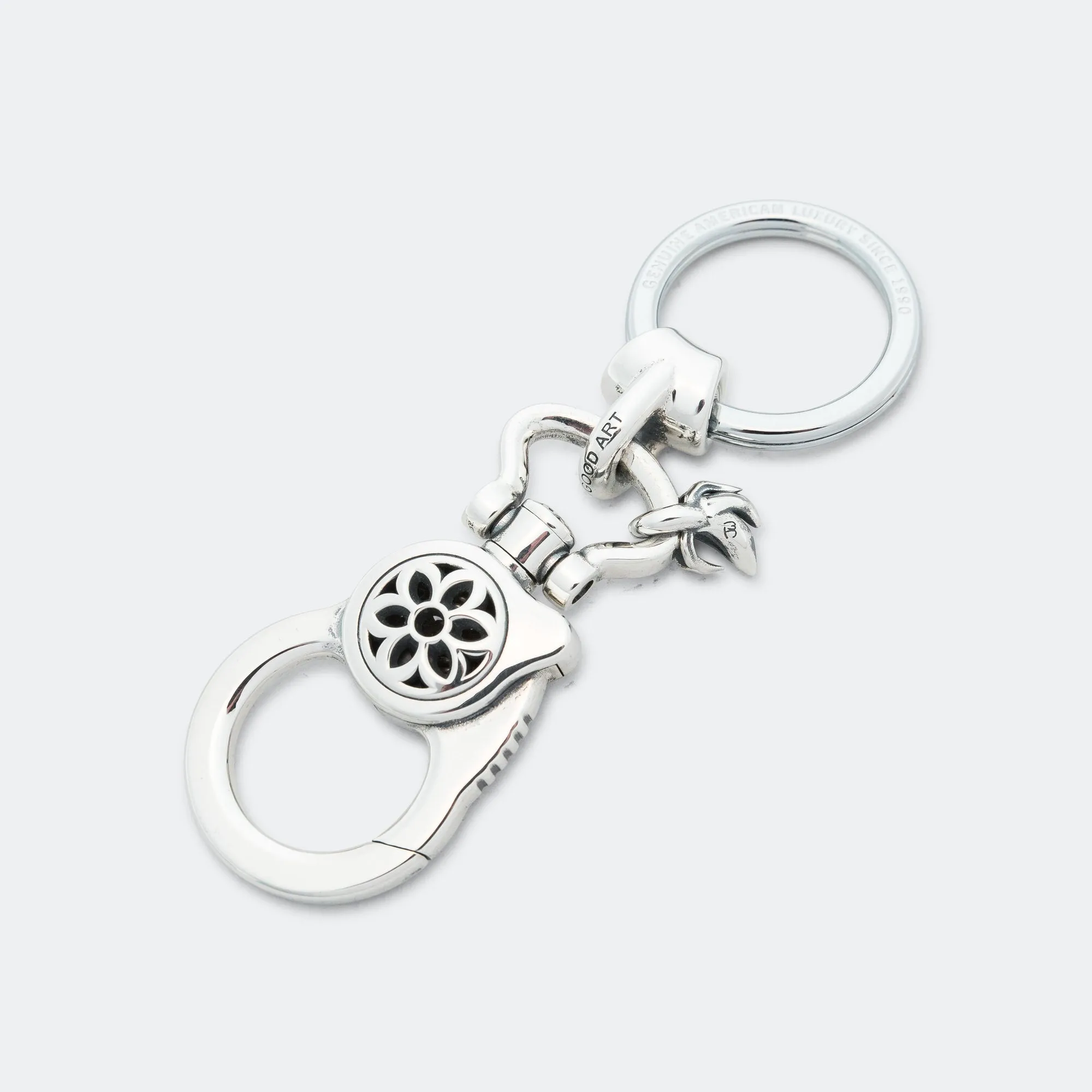 Clip 8 Keychain - A - 925 Silver
