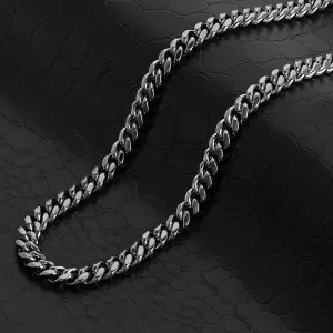 Crucible Los Angeles Polished Stainless Steel 9mm Curb Chain - 18" to 24" - 3 Colors