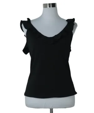 Cushnie Et Ochs Black Ruffle Tank Top sz 8