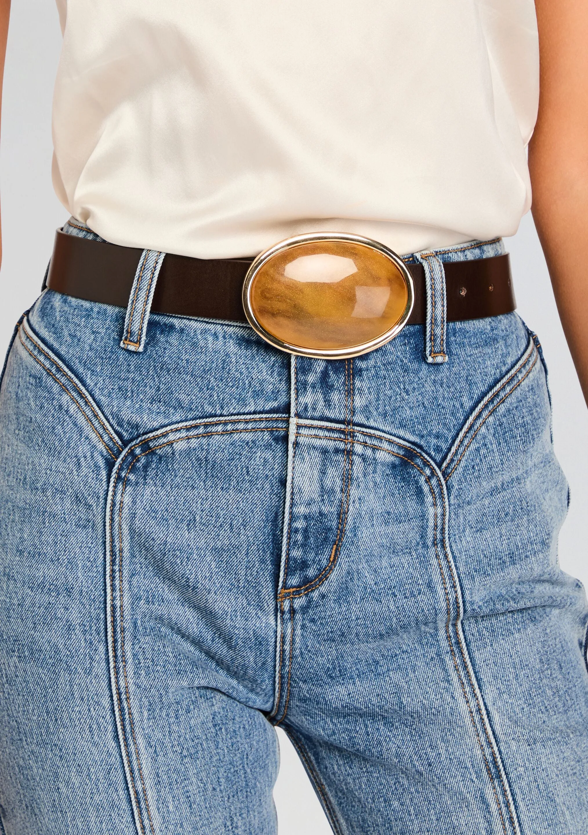 Dagmar High Waist Leather Belt