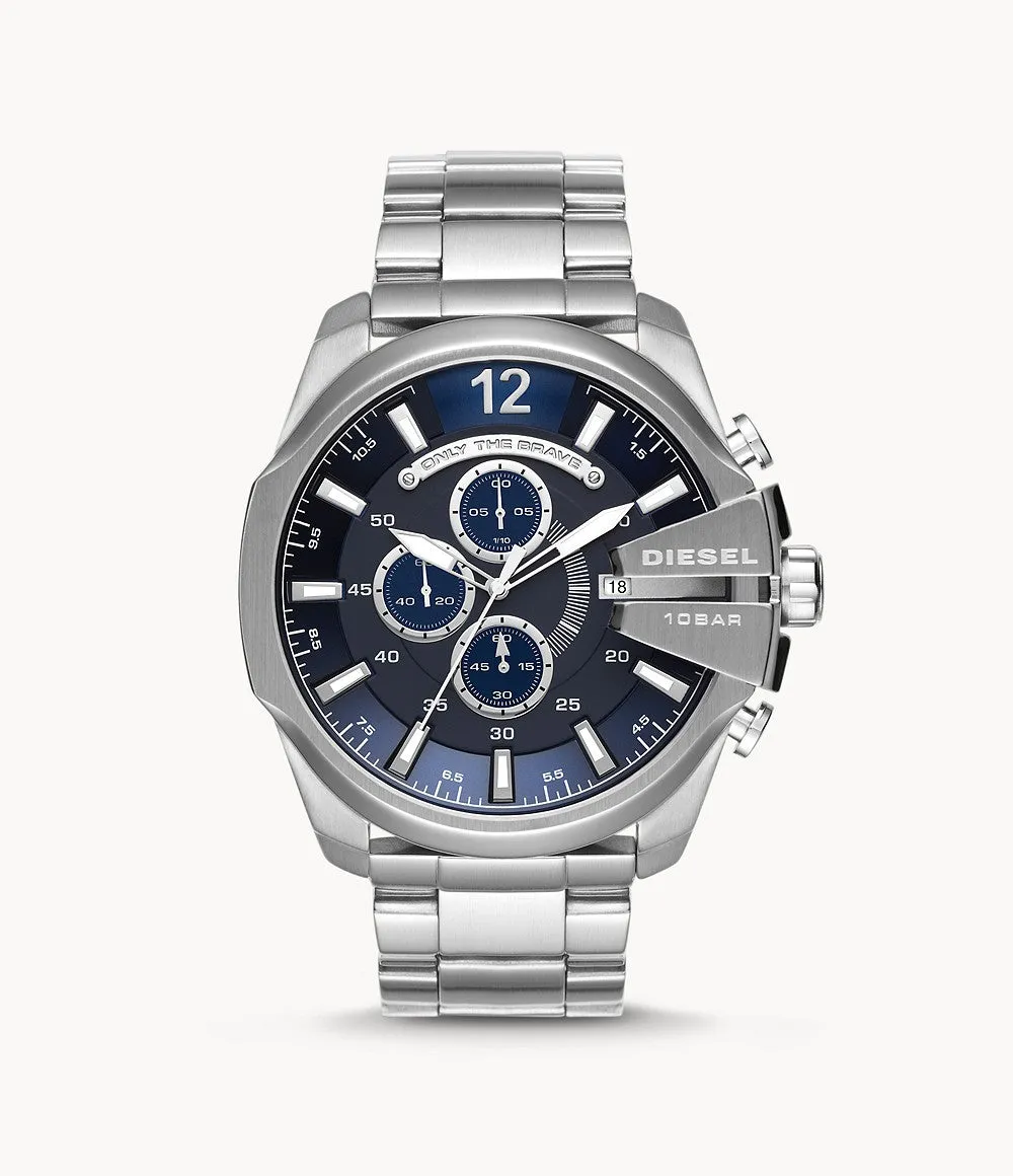 Diesel Men's Diesel Chief Series Chronograph, Silver Stainless Steel Watch
