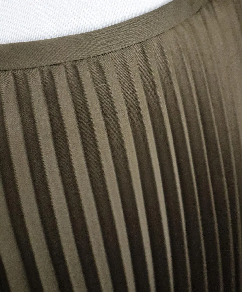 DKNY Olive Green Pleated Skirt sz 2