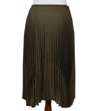 DKNY Olive Green Pleated Skirt sz 2