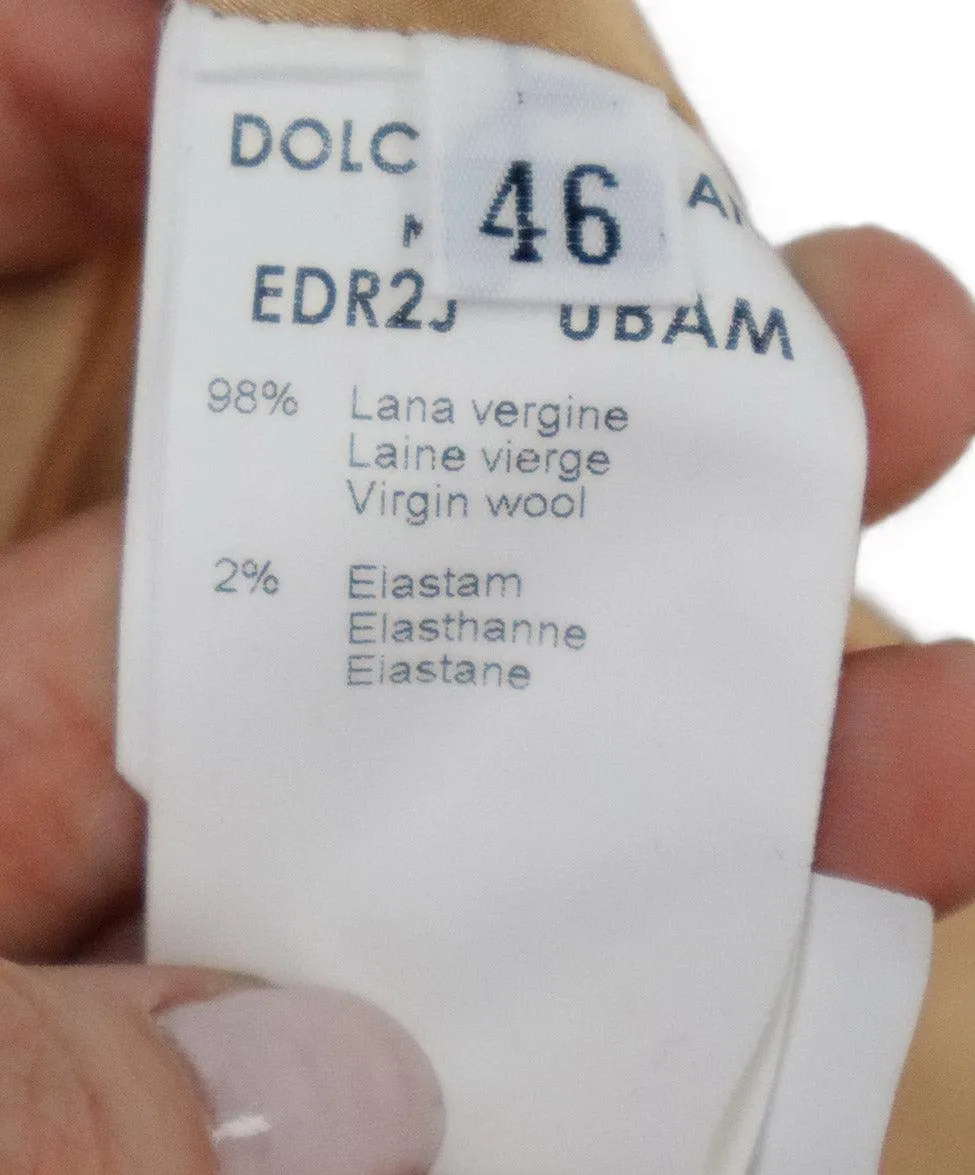 Dolce & Gabbana Tan Wool Dress sz 6
