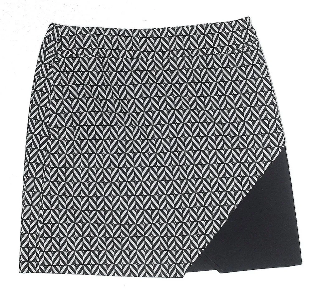 EP Pro Black & White Geometric Golf Skort Size XS