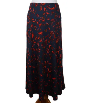 Erdem Blue & Red Print Skirt sz 8