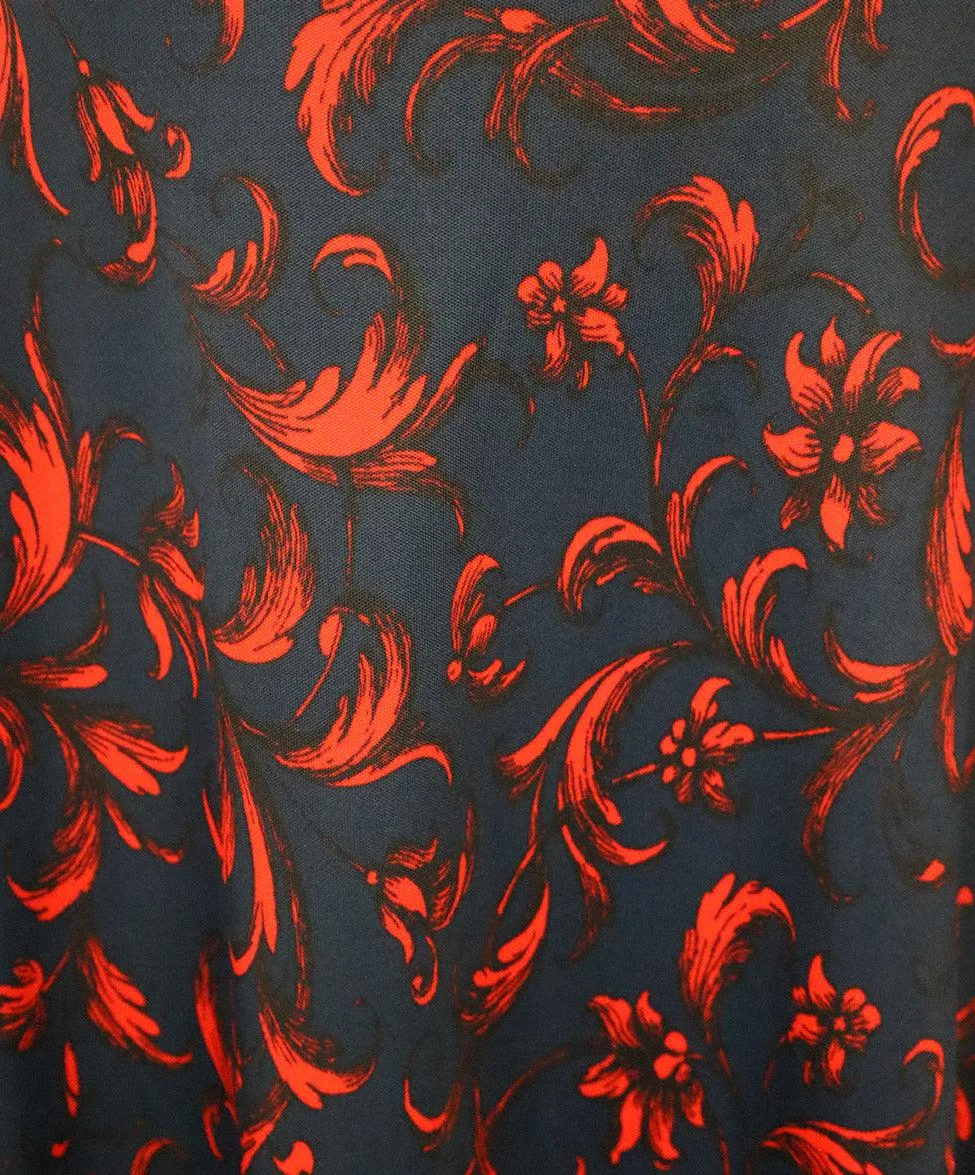 Erdem Blue & Red Print Skirt sz 8