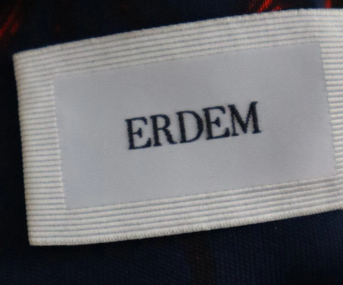 Erdem Blue & Red Print Skirt sz 8
