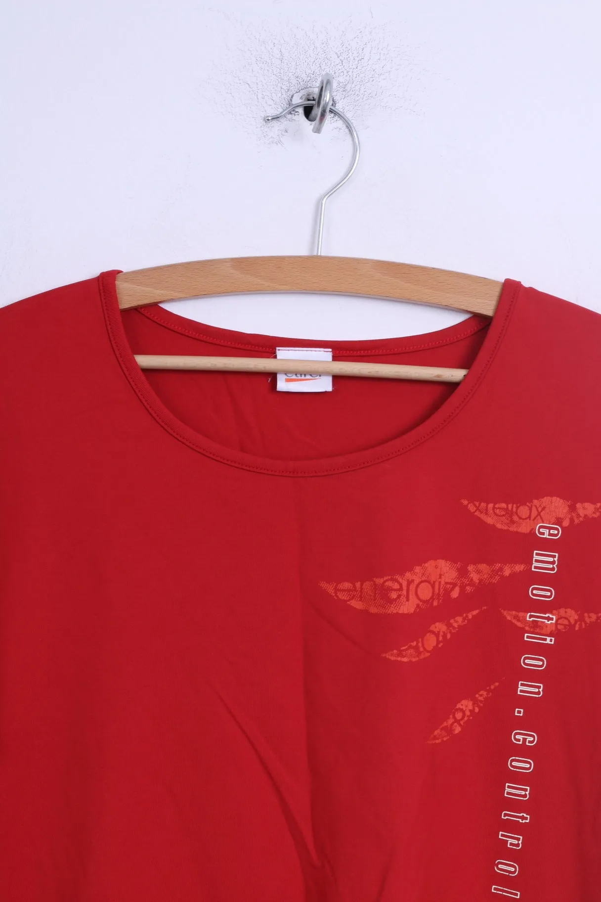 Etirel Womens M Shirt Red Stretch Emotion Control Sport Training Top