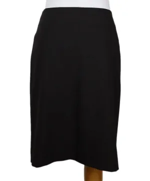 Etro Brown Wool Skirt w/ Faille Trim sz 6