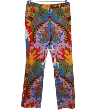 Etro Multicolor Print Cotton Pants sz 4