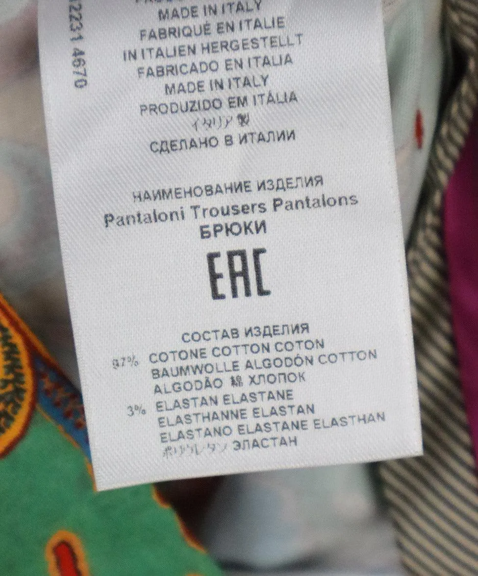 Etro Multicolor Print Cotton Pants sz 4