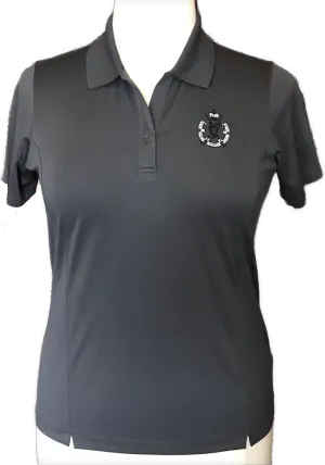 F & G Women's 1 Button V-neck Gray Short Sleeve Golf Polo Size L