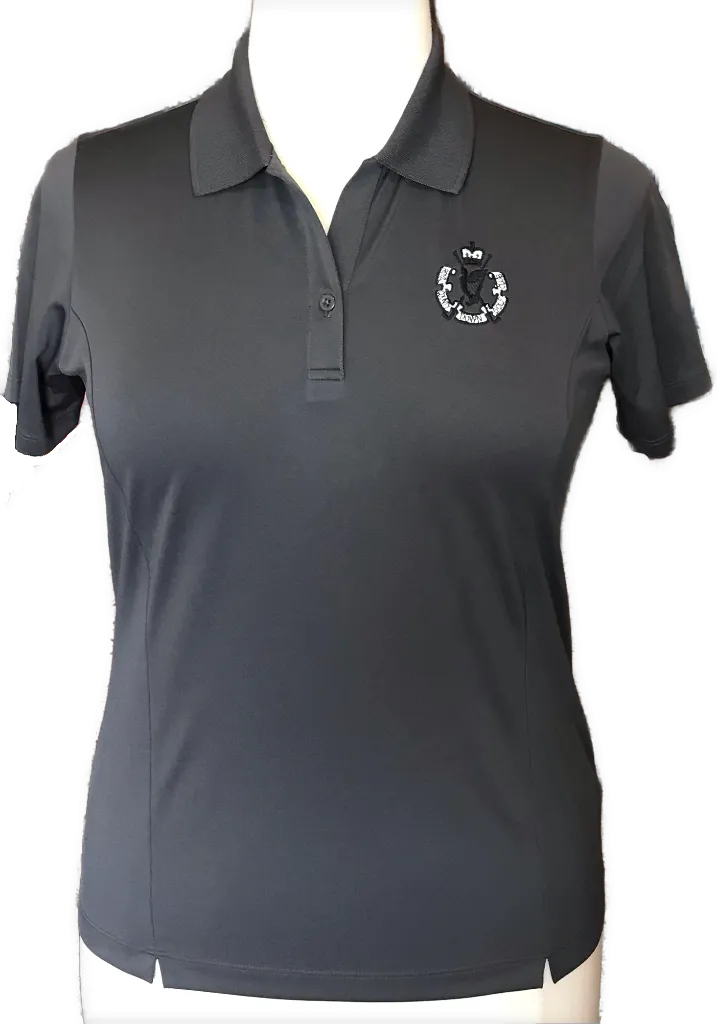 F & G Women's 1 Button V-neck Gray Short Sleeve Golf Polo Size L