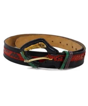 Falchi Vintage Multicolor Snake Skin Belt