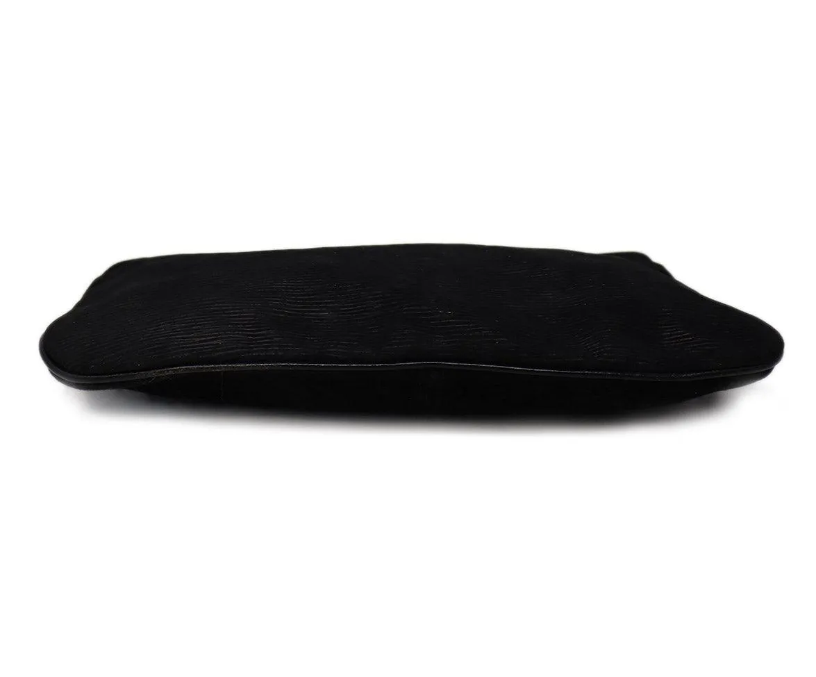 Fendi Vintage Black Suede Clutch