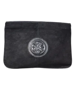 Fendi Vintage Black Suede Clutch