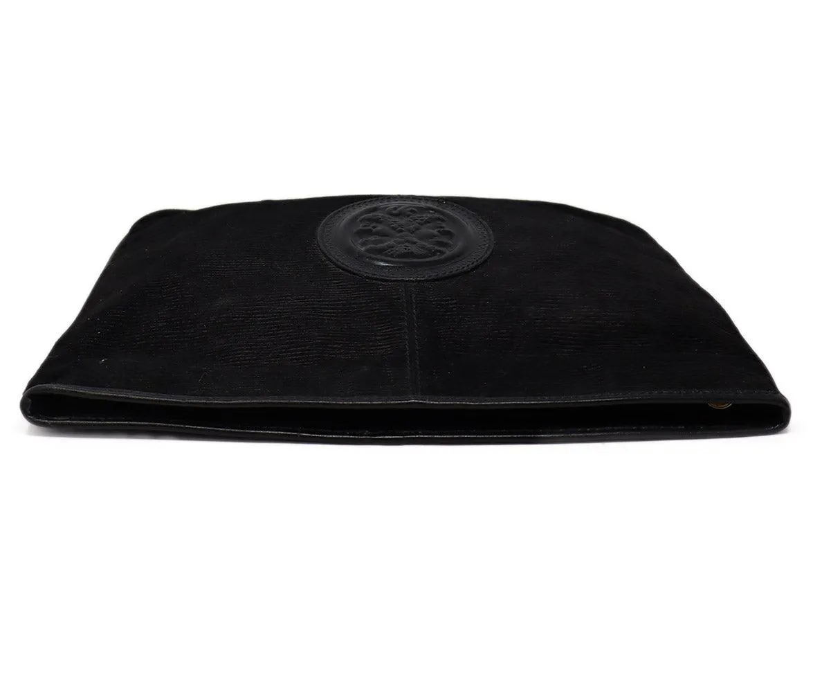 Fendi Vintage Black Suede Clutch