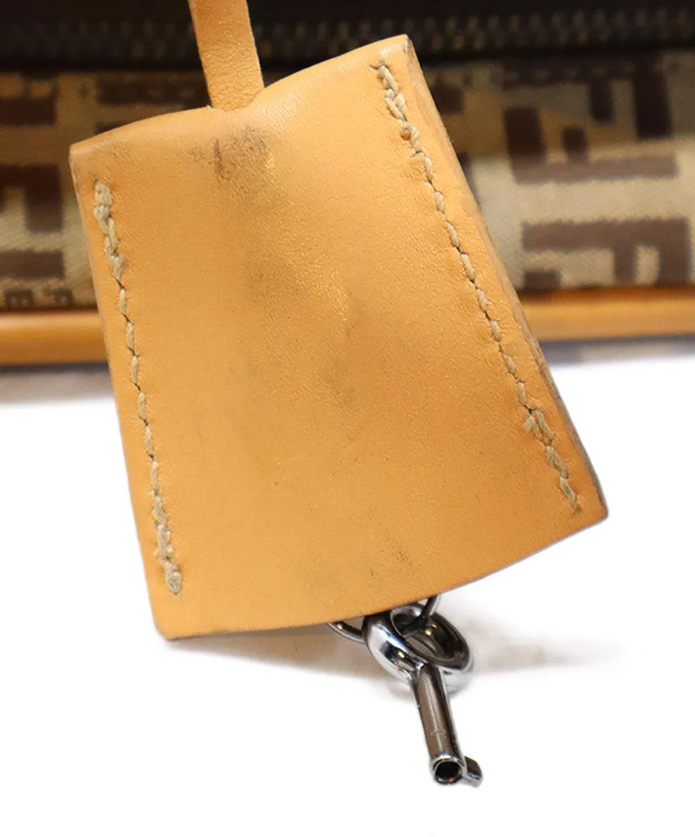 Fendi Vintage Logo Print Canvas & Leather Luggage