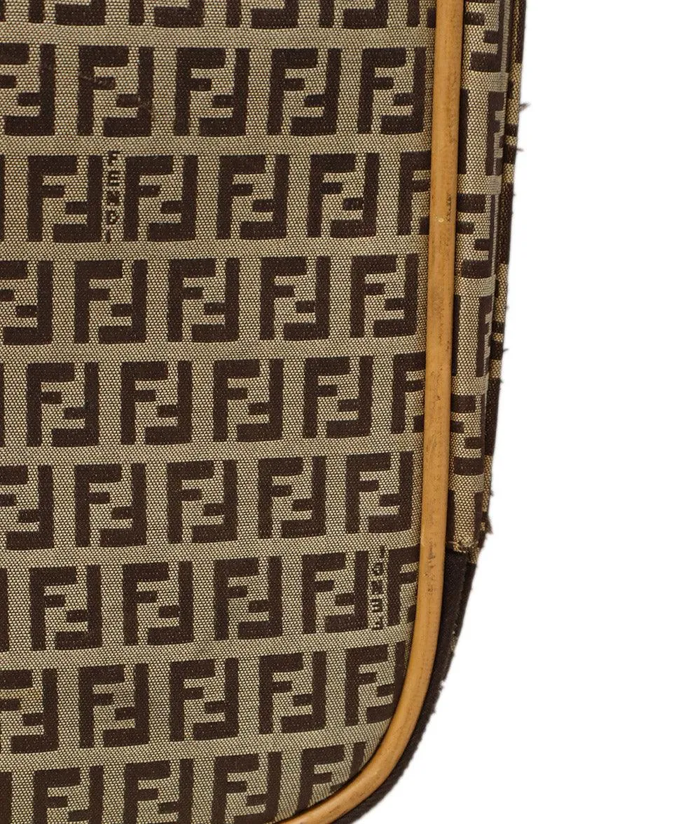 Fendi Vintage Logo Print Canvas & Leather Luggage