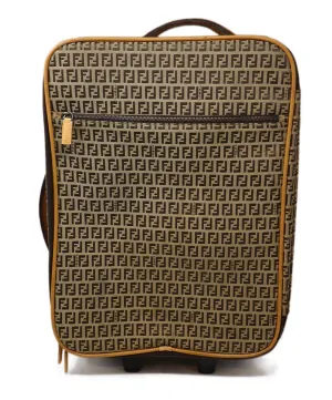 Fendi Vintage Logo Print Canvas & Leather Luggage