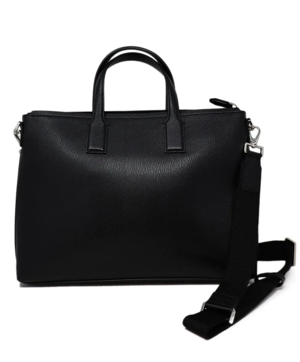 Ferragamo Black Leather Briefcase