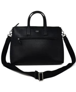 Ferragamo Black Leather Briefcase