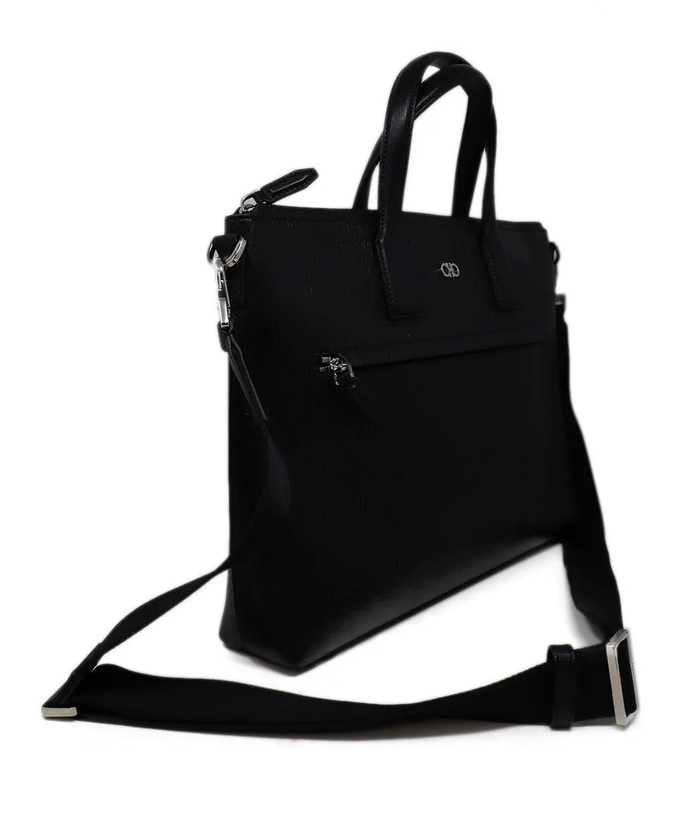 Ferragamo Black Leather Briefcase