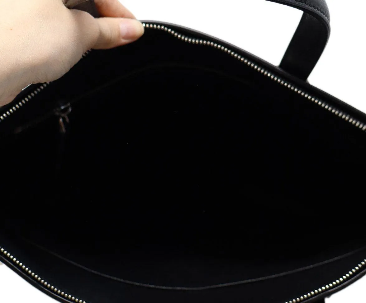 Ferragamo Black Leather Briefcase